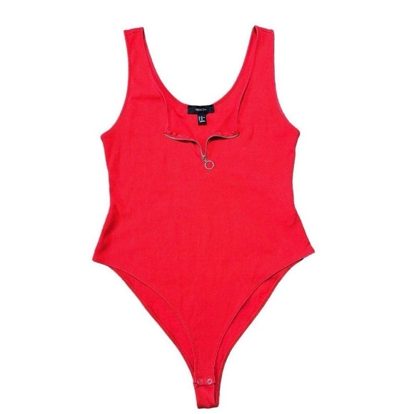 Forever 21+ Women's Red Bodysuit - Picture 1 of 3